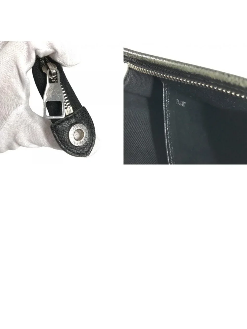 Louis Vuitton Clutch Pochette Voyage Taiga Leather Ardoise Black